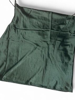 Simple Emerald Satin Slip Cami
